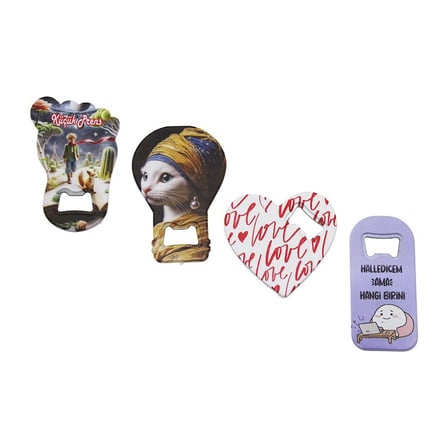 BH-2019A Magnet & Mıknatıslı Figürlü & Resimli Açacak- 24'li Paket