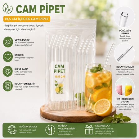 Yakut 12964 Cam Pipet 19.5 cm - Poşetli Ambalaj- 25'li Paket