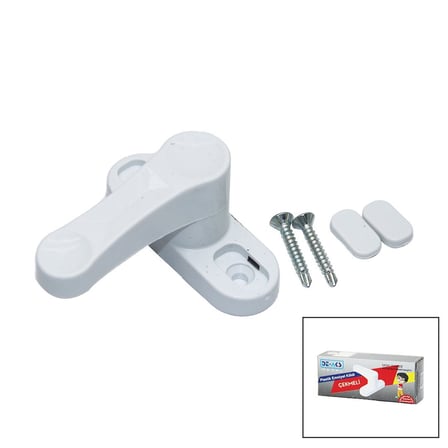 DE-AKS EMN-PK-300 Plastik Kutulu Beyaz Çekmeli Emniyet Kilidi 15x10- 15'li Paket