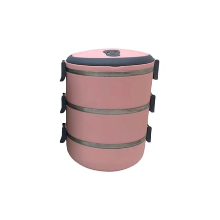 Freshbox Açık Pembe Pudra 3'lü Sefer Tası Saklama Kabı 1.8L