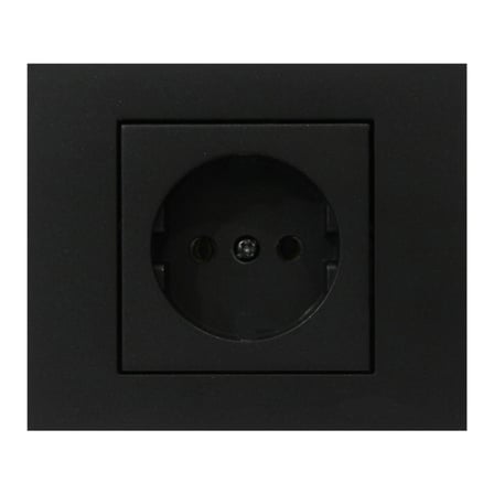 ATOM Siyah Normal Priz- 12'li Paket