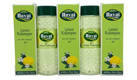 Hayat Kutulu 400cc Limon Kolonya- 12'li Paket