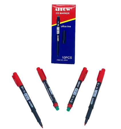 Arrow Kırmızı CD Marker Kalemi- 10'li Paket