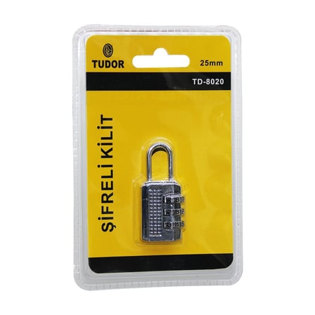 Tudor TD-8020 Şifreli Asma Kilit 25mm- 12'li Paket