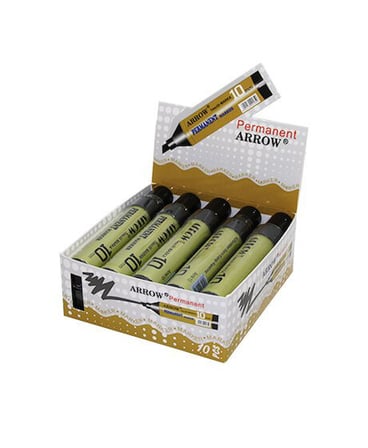 Arrow Lux Siyah 10mm Permanent Marker Koli Kalemi- 10'li Paket