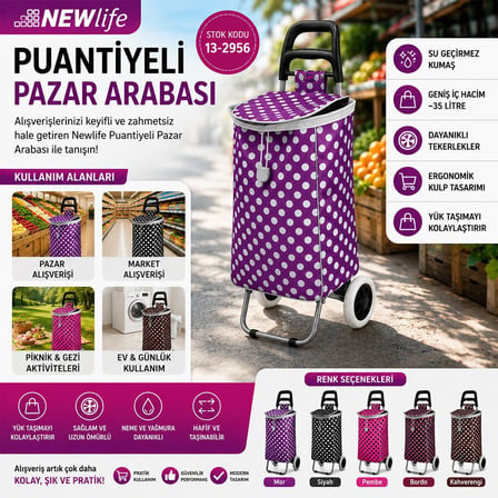 Newlife MNC-205 Puantiyeli Pazar Arabası- 10'li Paket