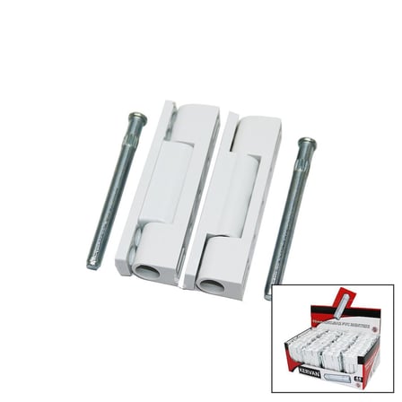 Kervan 2 Parça Beyaz 90mm PVC Kapı Menteşesi- 44'li Paket