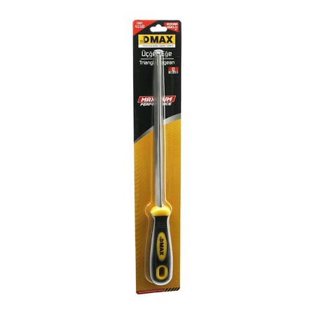 DMAX DMX-4158 8" Üçgen Metal Eğe Törpü Plastik Saplı- 12'li Paket