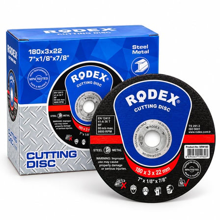 Rodex SRM-180 180mm x 3.0 x 22mm Metal Kesici Disk (Spiral Taşı)