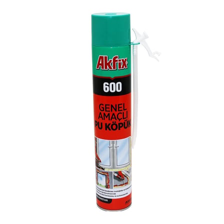 Akfix 600 Genel Amaçlı PU Montaj Köpüğü 600g- 12'li Paket