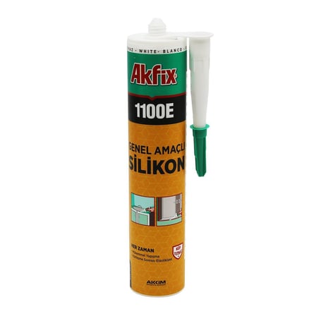 Akfix SA-142 1100E Beyaz Genel Amaçlı Silikon 280g- 24'li Paket