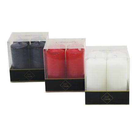 Gül Candle GL-212 Renkli Takoz Mum 4'lü- 36'li Paket