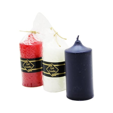 Gül Candle 5x10 Orta Renkli Takoz Mum- 40'li Paket