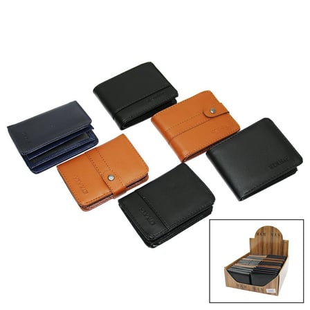 MKM MAN Design Suni Deri Cüzdan (02-90-65)- 30'li Paket