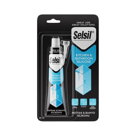Selsil 1888 Duşakabin, Mutfak ve Banyo Şeffaf Silikon 50ml- 12'li Paket