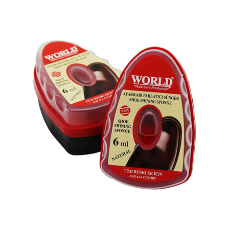World Hazneli Ayakkabı Parlatıcı Sünger 6ml- 6'li Paket