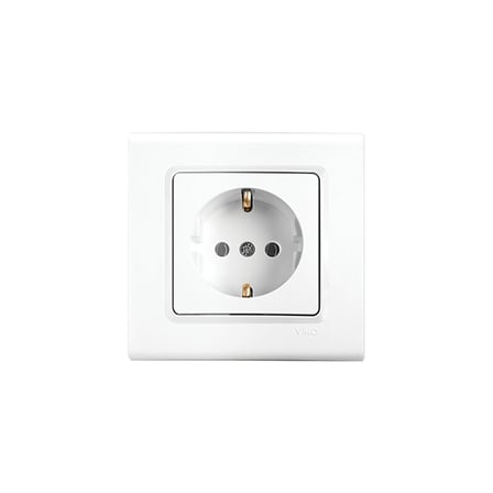 Viko 9140 0008 Linnera S Topraklı Priz Beyaz Çerçeveli- 12'li Paket