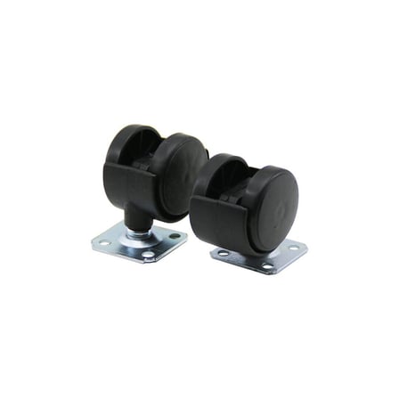 ERECT ERC-005 Düz Döner Tablalı Çiftli Plastik Teker 40mm- 10'li Paket