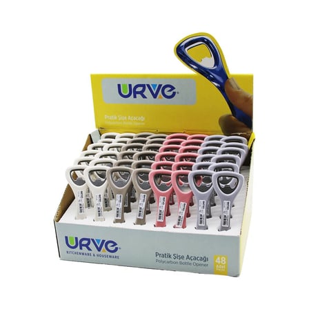 Urve UR-3178 Gökkuşağı Pratik Şişe Kapak Açacak- 48'li Paket