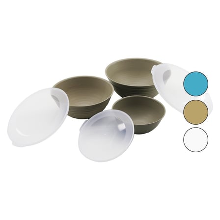 Mugiss M-KAG-3001 Galaksi Kapaklı Kase ve Saklama Kabı Seti (3 Parça)- 6'li Paket