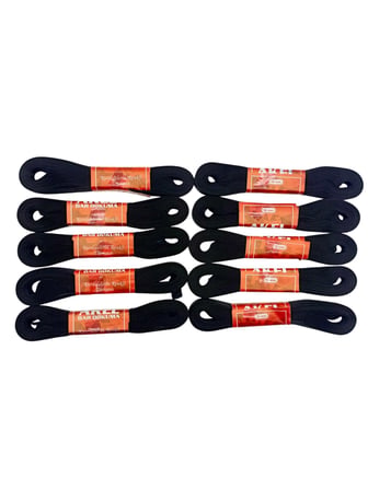 Akel Siyah Kurdele 1cm x 10m (Poşetli)- 10'li Paket