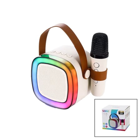 Hasuba SD-02 HS-87 Nostalji Mini Radyo Model Karaoke Bluetooth Hoparlör - Mikrofonlu USB Şarjlı