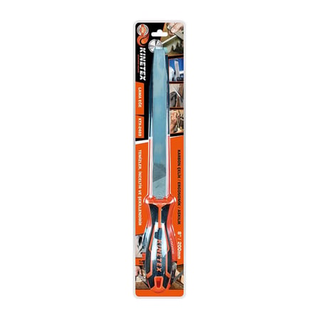 Knitex KTX-2489 8" & 200mm Lama Metal Eğe Törpü, Plastik Saplı- 12'li Paket
