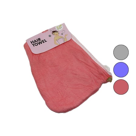 Hair Towel Baysa-1648 Lüks Uzun Saç Örülebilir Model Renkli Havlu- 10'li Paket