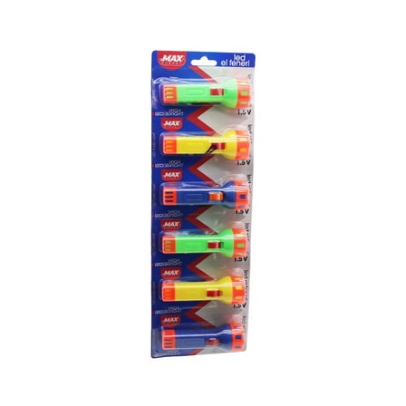 ZMAX Energy MAX-3145 GH-9158 Pilli El Feneri Renkli Plastik 1.5V- 6'li Paket