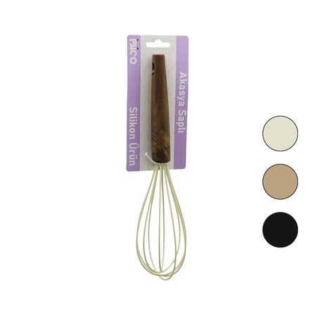 İbico İ22-018 Silikon Çırpıcı 25cm Ahşap Akasya Saplı- 6'li Paket