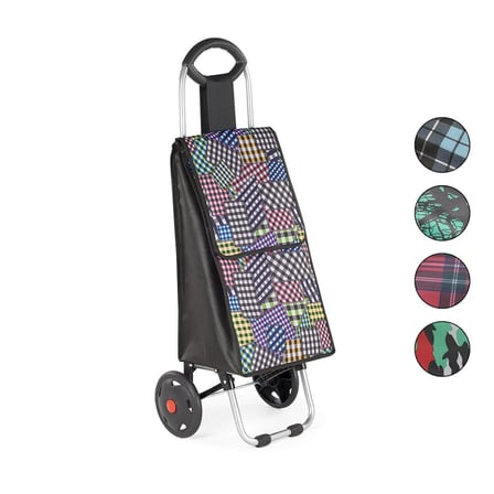 Perilla 401-F-58009 Lüks Tekerlekli Metal Pazar Arabası- 4'li Paket