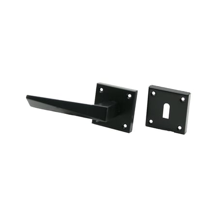 Eriş-13 Pratik Prizma Siyah Rozetli Kapı Kolu Takımı- 4'li Paket