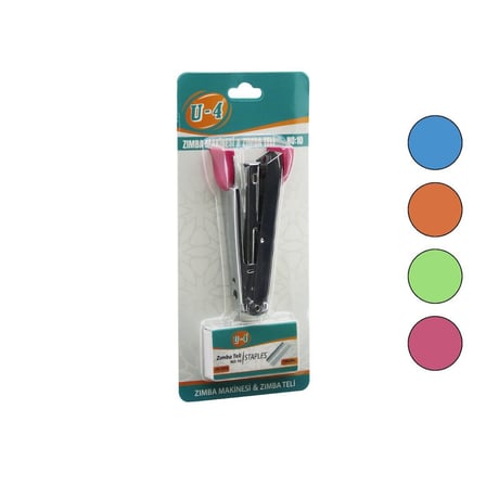 U-4 U4-1014 Öğrenci Zımba Seti 2 Parça- 12'li Paket