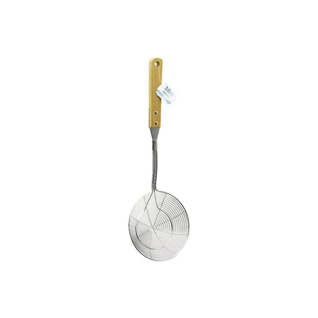 İbico İ22-289 Derin Kevgir (Bambu Ahşap Saplı, Çelik Metal) 14cm- 12'li Paket