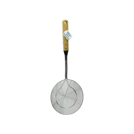 İbico İ22-290 Derin Kevgir (Bambu Ahşap Saplı, Çelik Metal) 16cm- 12'li Paket