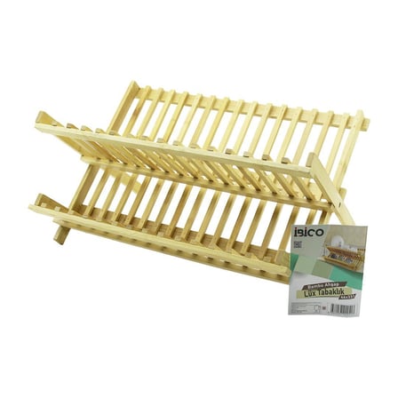 İbico İ22-251 Lüks Ahşap Bambu Tezgah Üstü Bulaşıklık ve Tabaklık (46x33cm)