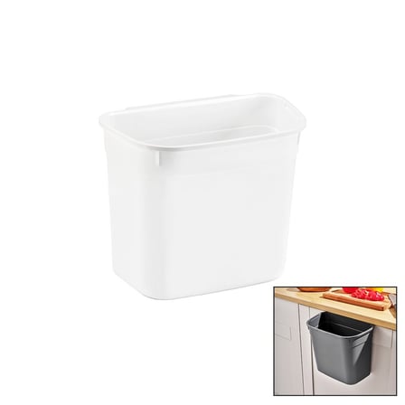 Dünya 07109-101 Kar Beyaz Kapaksız 7L Askılı Kova & Dolap Düzenleyici- 18'li Paket