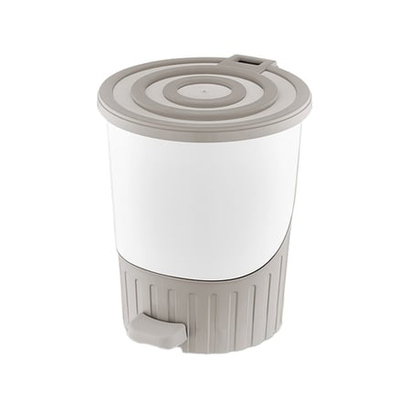 Dünya 01071-407 Kum Beji Pastel Lüks 26L Pedallı Çöp Kovası Plastik (380x343x398mm)- 4'li Paket