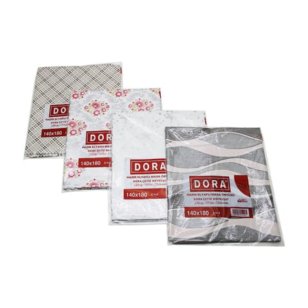 Dora Hazır Elfaylı Desenli Muşamba & Masa Örtüsü (140x180cm)- 10'li Paket