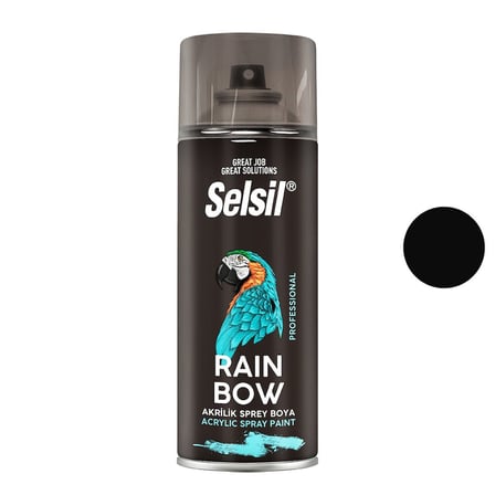 Selsil TAB-428 Siyah Mat Sprey Boya 400ml- 12'li Paket
