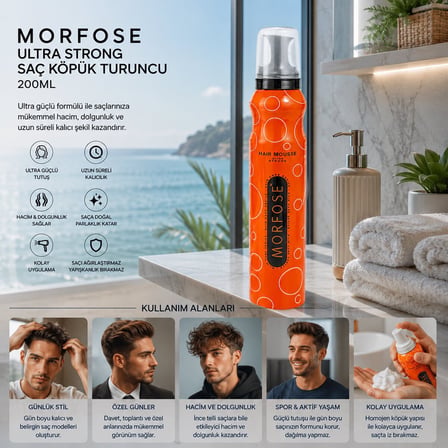 Morfose Ultra Strong Saç Köpüğü Turuncu 200ml- 12'li Paket