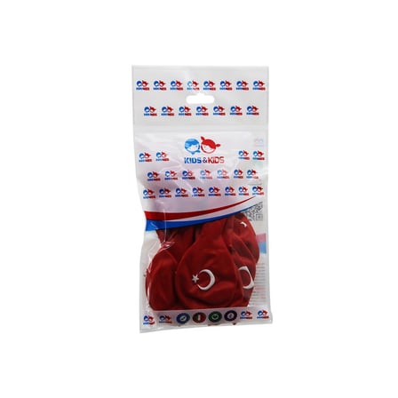 Kids & Kids B-045 Bayrak Desenli Balon (10 Adet)- 10'li Paket