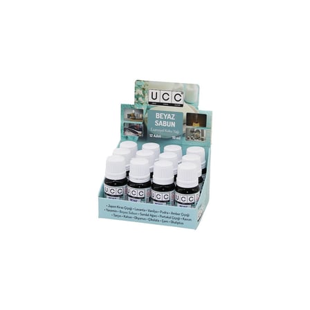 UCC Esansiyel Koku Yağı (Beyaz Sabun) 10ml- 12'li Paket