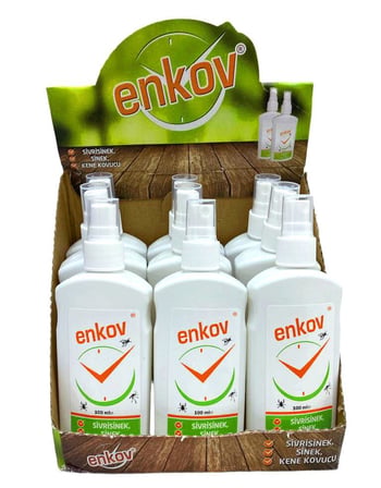 Enkov Sivrisinek ve Karasinek Kovucu Vücut Losyonu Spreyi - 100 ml- 12'li Paket
