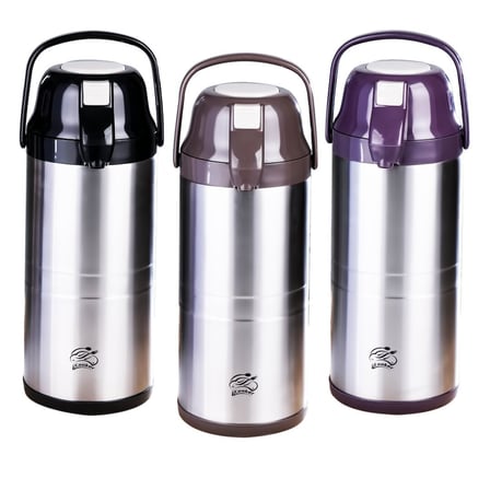 Cooker CKR-2009 Lüks 304 Çelik Termos 4.5 lt - Renkli Pompalı Musluklu Taşıma Kulplu