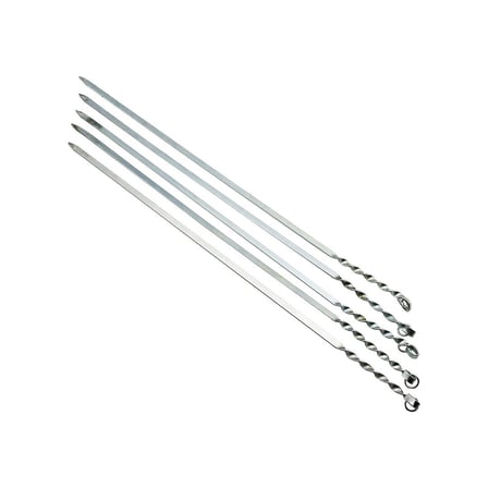 İbico T-200 Tavuk ve Kanat Metal Mangal Şişi 60 cm - Dar Yassı Burgulu- 100'li Paket