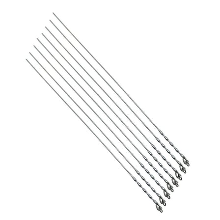 İbico C-700 Ciğer ve Domates Metal Mangal Şişi 50 cm - İnce Yassı Burgulu- 100'li Paket
