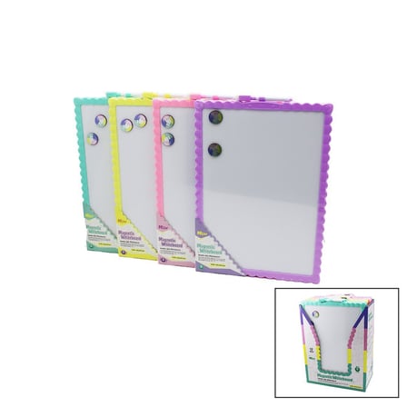 İbico İ14-010 Manyetik Yazı Tahtası Büyük - 28x39.5 cm Çift Taraflı Renkli Çerçeve- 12'li Paket
