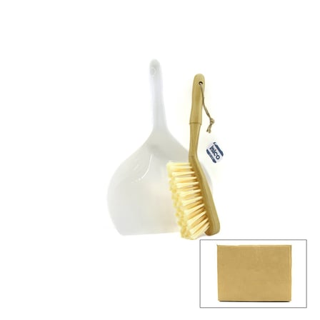 İbico İ21-124 Geniş Faraş ve Temizlik El Fırça Seti 2 Parça - Ahşap Saplı, 33x22 cm- 24'li Paket