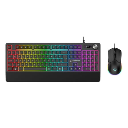 Rampage KM-9858 Jazzy V2 Mekanik Oyuncu Klavye ve Mouse Seti - RGB Aydınlatmalı 12800 DPI